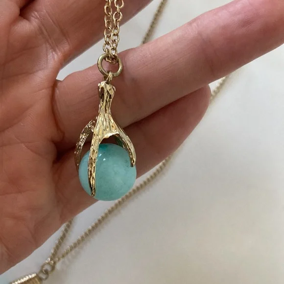 Long Layered Pendant & Tassel Necklace - Picture 3 of 7